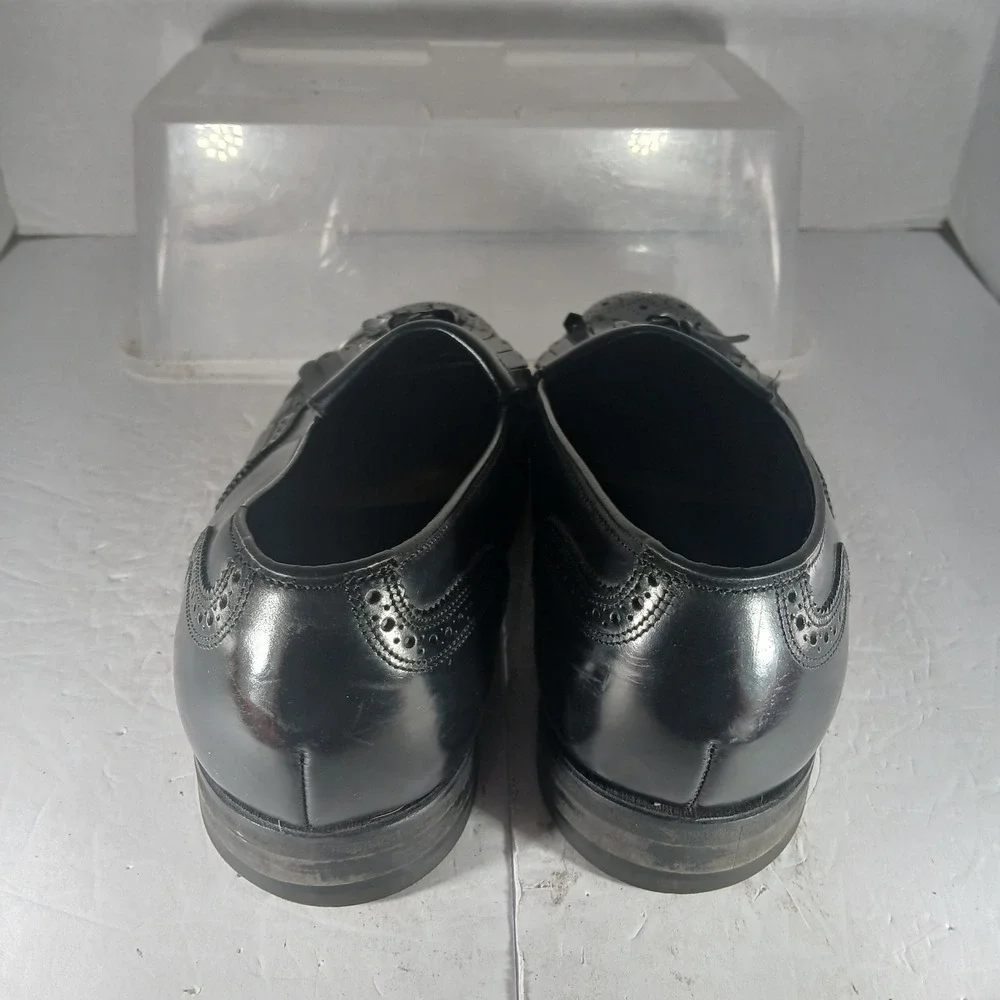 Florsheim Wingtip Tassel Loafers 8.5 Black Kiltie Brogue Dress Shoes 20533 DC
